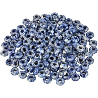 Kyeygwo 20x Große Loch Perlen Sodalith 14mmx8mm für Schmuckherstellung