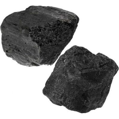 Qinjiejie Schwarzer Turmalin Rohstein 2 Stück - Große Naturkristalle für