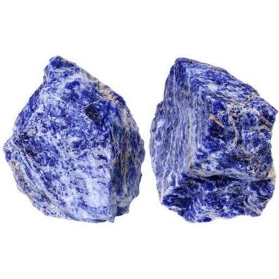 Qinjiejie 2x Große Blaue Sodalith Natursteine Kristalle Schmucksteine für