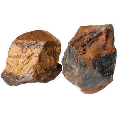 Qinjiejie 2x Große Tigerauge 100% Natursteine Schmucksteine Premium