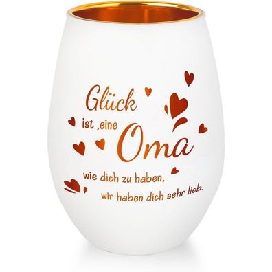 Belillpipi Windlicht aus Glas für Oma - Personalisierte Geschenke für