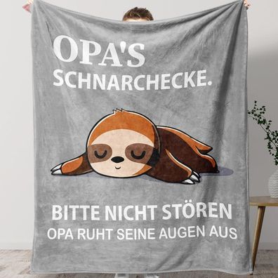 KAAYEE Opa Geschenk Kuscheldecke - Perfektes Geschenk für Opa zum Geburtstag