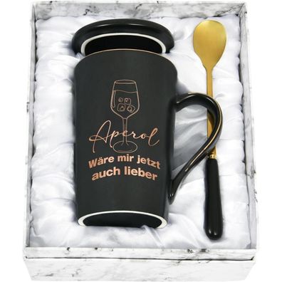 Joymaking Kaffeetasse mit Spruch "Aperol wäre mir jetzt auch lieber" - Geschenk