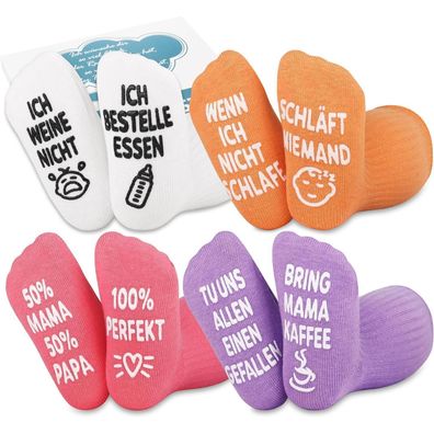 Belloxis Baby Socken (0-12 Monate) - Lustige Geschenkidee für Neugeborene
