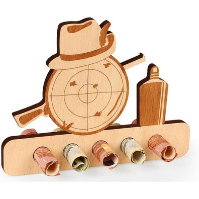 Giftota Jäger Geldgeschenk aus Holz - Kreative Gutscheinverpackung für