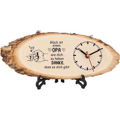 KAAYEE Holzuhr Geschenk für Opa zum Vatertag, Geburtstag, Weihnachten, Ostern