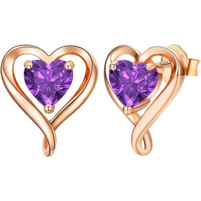 LAVUMO Ohrringe Silber 925 Rosegold Gold Damen Ohrstecker Set, Geschenke für