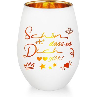 Belillpipi Windlicht aus Glas mit Gravur - Persönliches Dankeschön Geschenk für
