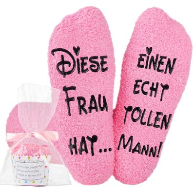 Jeasona Flauschige Rutschfeste Kuchensocken für Damen - Perfektes Geschenk für