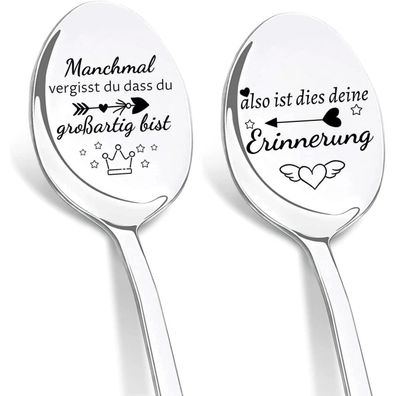 Dikariya Kaffeelöffel mit Gravur "Manchmal vergisst du, dass du großartig bist"