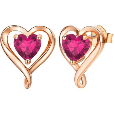 LAVUMO Ohrringe Silber 925 Rosegold Gold Damen Ohrstecker Set, Geschenke für