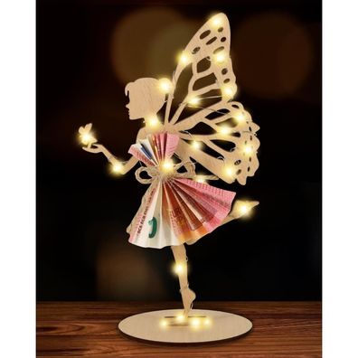 Giftota Wunscherfüller Geldgeschenke mit LED Lichterkette, personalisierbares