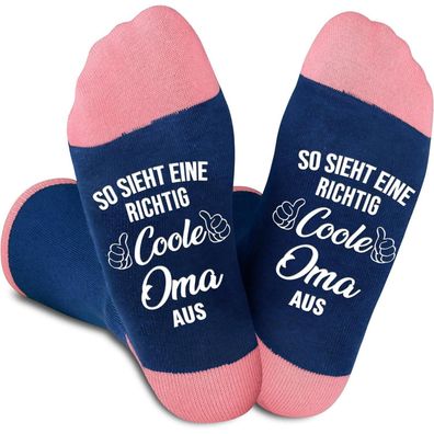 Jeasona Damen Socken 39-42 Rutschfest Baumwolle - Lustige Geschenkidee für Omas
