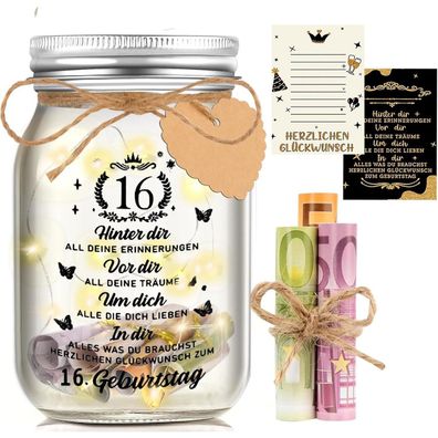 Johiux LED Flaschenlicht zum 16. Geburtstag - Coole Geschenkidee für Mädchen