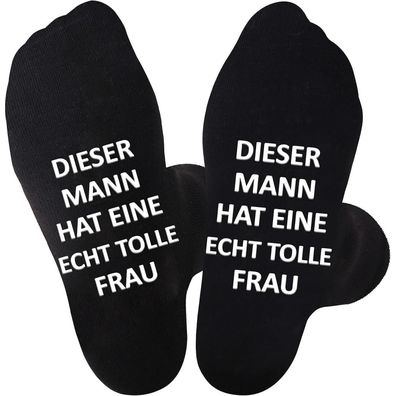 Jeasona Herren Socken mit rutschfester Sohle und lustigem Spruch - Geschenk für