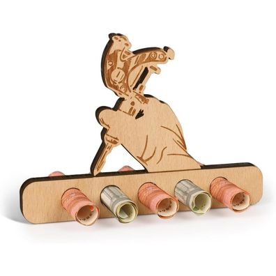 Giftota Tattoo Spardose aus Holz - Originelle Geldgeschenk Verpackung für