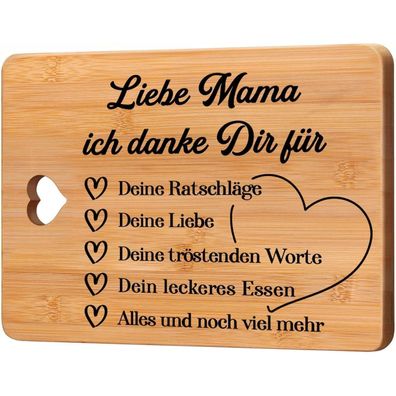 Apjielop Bambus Schneidebrett - Praktisches und schönes Geschenk für Mama