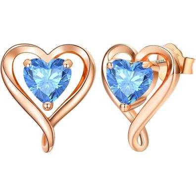 LAVUMO Ohrringe Silber 925 Rosegold Gold Damen Ohrstecker Set - Geschenk für