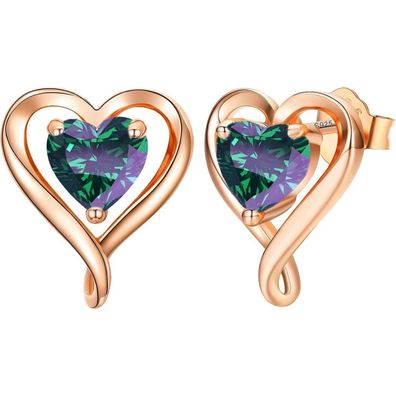 LAVUMO Ohrringe Silber 925 Rosegold Gold Damen Ohrstecker Set Geschenke für
