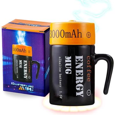 Zonsuse Lustige 3D Keramik Tasse mit Deckel, Personalisierte Cappuccino Tasse