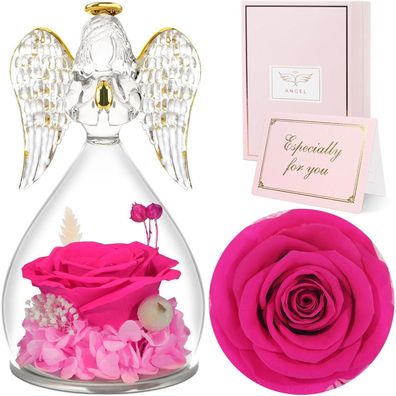 Sunia Ewige Rose Engel Geschenk für Frauen, Mama, Oma, Muttertag, Weihnachten