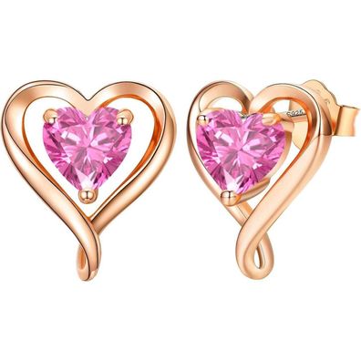 LAVUMO Ohrringe Silber 925 Rosegold Gold Damen Ohrstecker Set, Geschenk für