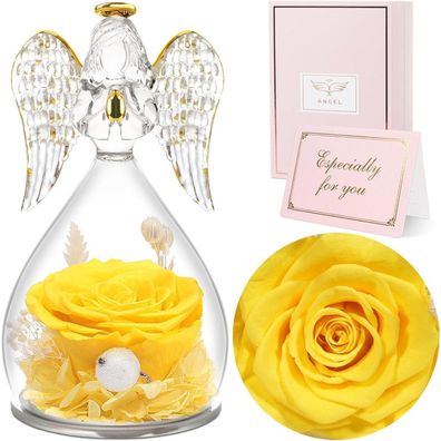 Sunia Ewige Rose Engel Geschenk für Frauen, Mama, Oma, Muttertag, Weihnachten