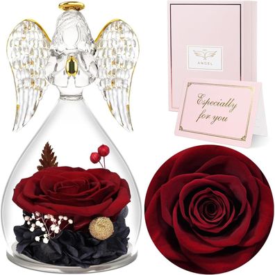 Sunia Ewige Rose Engel Geschenk für Frauen, Mama, Oma - Geburtstagsgeschenk