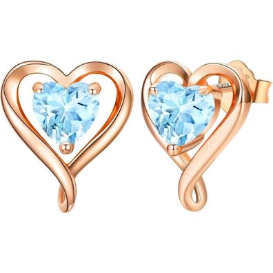 LAVUMO Ohrringe Silber 925 Rosegold Gold Damen Ohrstecker Set - Elegantes