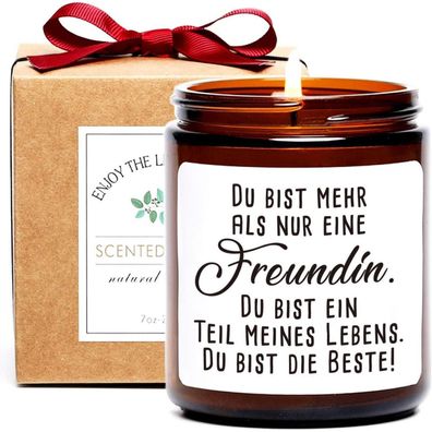 Freundschafts Aromakerze Geschenk für beste Freunde - Perfekt für Geburtstag