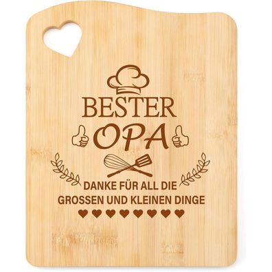 Tulolvae Bambus Schneidebrett - Geschenk für den besten Opa zum Geburtstag