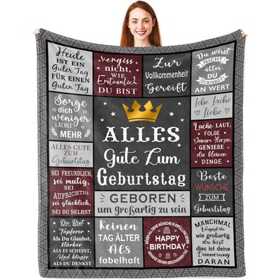 Parcae Geburtstagsgeschenk für Männer, Kuscheldecke 200x150CM, Geschenk für