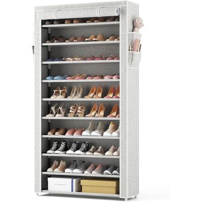 Vicye Schuhregal 11 Ebenen, Staubdichter Überzug, Schuhschrank Hoch für 50 Paar