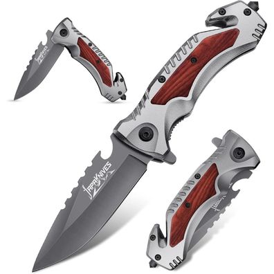 Japaknives Klappmesser Einhandmesser Survival Rettungsmesser mit Glasbrecher