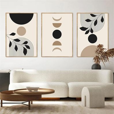Trayosin Poster Set 3 Stück, Abstrakt Kunstdruck Bilder Wandbilder Wanddeko für