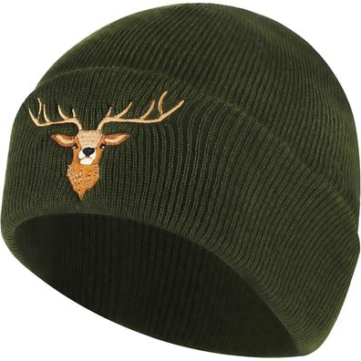 Jeasona Strickmütze Herren/Damen, Winter Warm, Einheitsgröße, Dunkelgrün mit