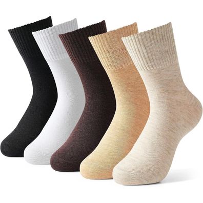 Jeasona 5 Paar Damen Socken 35-42 Bunt Baumwolle Tiermuster Süß Mehrfarbig