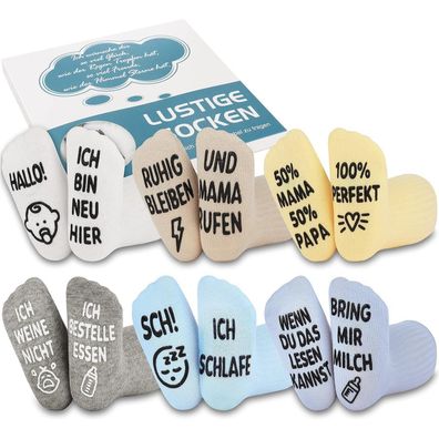 Belloxis Baby Socken (0-12 Monate) - Lustige Geschenkidee für Jungen und