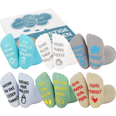 Belloxis Baby Socken 0-12 Monate - Lustige Geschenkidee für Jungen & Mädchen