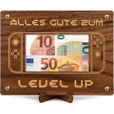 Giftota Gamer Geldgeschenk aus Holz für Jungen, Zocker, Geburtstag, Jugendweihe