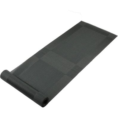 Famibay Tischläufer Schwarz 135cm Abwaschbar PVC Tischdecke für Holztisch