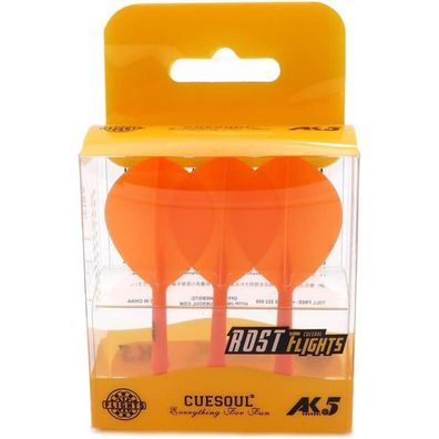 Cuesoul ROST Integrierte Dartschäfte & Flights, Orange, Birnenform, Größe M