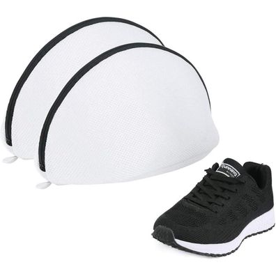 BAGAIL Premium Mesh Waschbeutel für Schuhe & Turnschuhe - 2er Set, Weißes Netz
