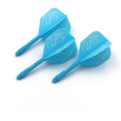 Cuesoul ROST Integrierte Dartschäfte & Flights - Blau Drachenmuster, Größe L