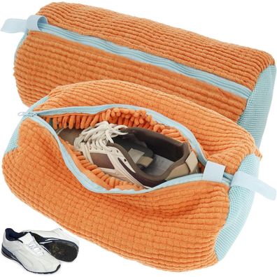 2PCS Schuhwaschbeutel, wiederverwendbar, mit Reißverschluss, für Turnschuhe