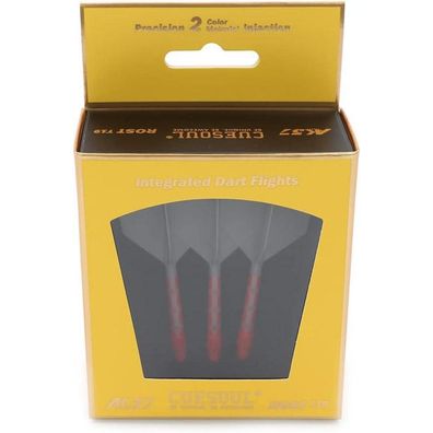 Cuesoul ROST T19 Integrierter Dartschaft & Flights, Big Wing Shape, Rot/Grau, L