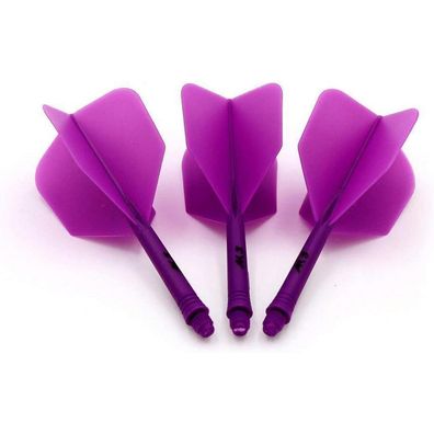 Cuesoul ROST Integrierte Dartschäfte & Flights, Violett, Größe L, 3er-Set