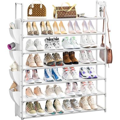 OYREL Schuhregal mit 7 Etagen - Schuh-Organizer für 28-35 Paar, Platzsparende