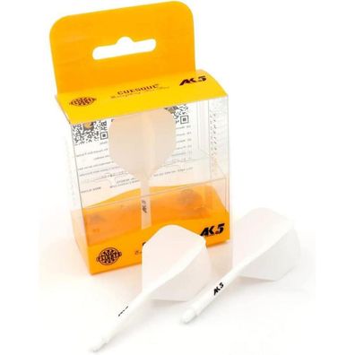 Cuesoul ROST Integrierte Dartschäfte & Flights, Weiß, Standard M, 3er-Set