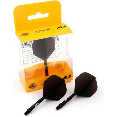 Cuesoul ROST Integrierte Dartschäfte und Flights, Standard M, Schwarz, 3er-Set